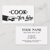 Cook Visitekaartjes - om het even welke achtergron (Voorkant / Achterkant)