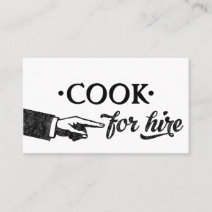 Cook Visitekaartjes - om het even welke achtergron