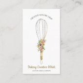 Cook Whisk logo pastry boho Visitekaartje (Voorkant)