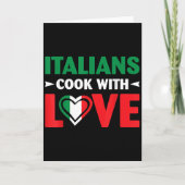 Cook With Love Italian Chef Funny Sayings Quotes Kaart (Voorkant)