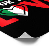 Cook With Love Italian Chef Funny Sayings Quotes  Poster (Hoek)