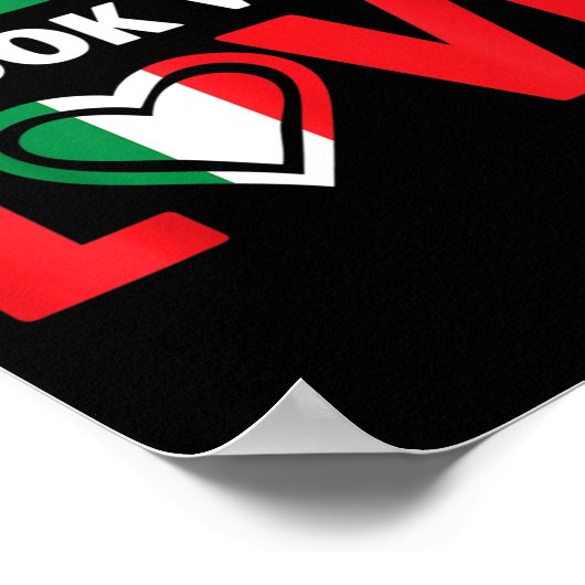 Cook With Love Italian Chef Funny Sayings Quotes  Poster (Hoek)