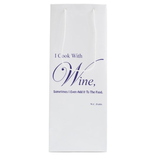 Cook with Wine, Gift Wine Bag Wijn Cadeautas (Voorkant)