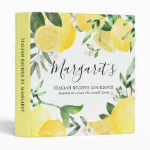 Cookbook Chic Summer Lemon Yellow Recipe