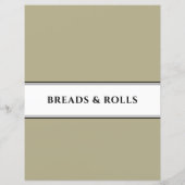 Cookbook Divider | Brood en rollen | Sage Black Wh (Achterkant)