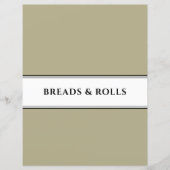 Cookbook Divider | Brood en rollen | Sage Black Wh (Voorkant)