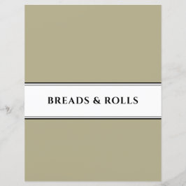 Cookbook Divider | Brood en rollen | Sage Black Wh