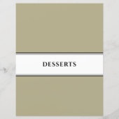 Cookbook Divider | Desserts | Sage Black White (Achterkant)
