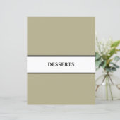 Cookbook Divider | Desserts | Sage Black White (Staand voorkant)