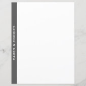 Cookbook Divider | Grijs en wit | Koekjes en koekj (Achterkant)