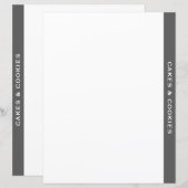 Cookbook Divider | Grijs en wit | Koekjes en koekj (Voorkant / Achterkant)