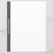 Cookbook Divider | Grijs en wit | Verzoekers (Achterkant)