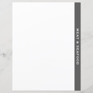 Cookbook Divider   Grijs en wit   Vlees en zeevruc