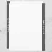 Cookbook Divider | Grijs en wit | Zijdevernis (Voorkant / Achterkant)