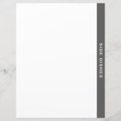 Cookbook Divider | Grijs en wit | Zijdevernis (Voorkant)