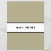Cookbook Divider | Hoofddeksels | Sage Black White (Voorkant)