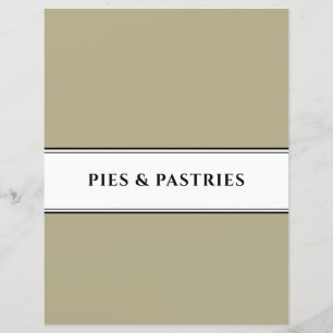 Cookbook Divider Pie en banketbakken Sage Blac