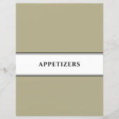 Cookbook Divider | Verzoekers | Sage Black White (Achterkant)