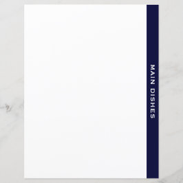 Cookbook Divider | Zeemacht en wit | Hoofdschijf