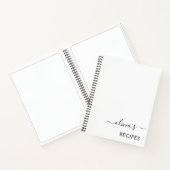 Cookbook Recipe Black White Monogram Notitieboek (Binnen)