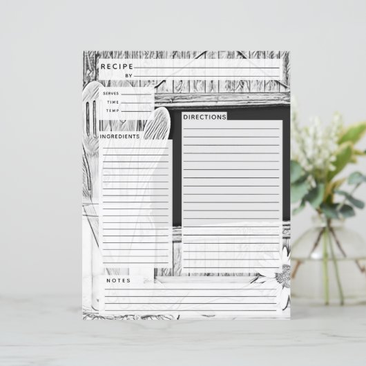 Cookbook Recipe Insert (Staand voorkant)