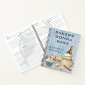 Cookbook Waterverf Recipes Baking Bake Monogram Notitieboek (Binnen)