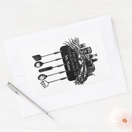 Cookbooks Bookplate Sticker (Envelop)