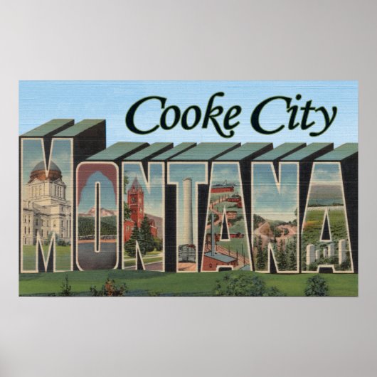 Cooke City, Montana - grote letterscènes Poster (Voorkant)