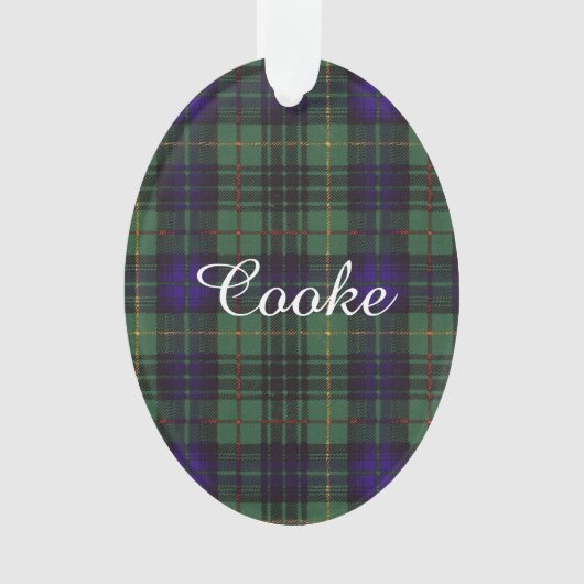 Cooke clan Pset Scottish kiltartan Ornament (voorkant)