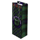 Cooke clan Pset Scottish kiltartan Wijn Cadeautas (Voorkant Gekanteld)