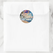 Cookeiland Stille Oceaan Ronde Sticker (Tas)