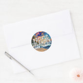 Cookeiland Stille Oceaan Ronde Sticker (Envelop)