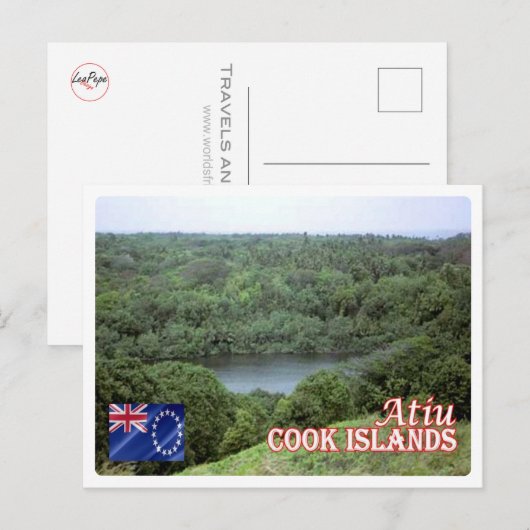 Cookeilanden - Atiu - Briefkaart (Voorkant / Achterkant)