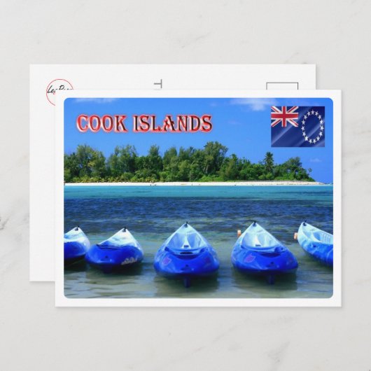 Cookeilanden - briefkaart (Voorkant / Achterkant)