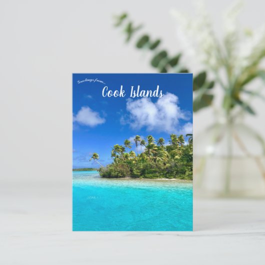 Cookeilanden Briefkaart (Staand voorkant)