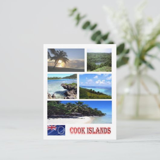 Cookeilanden - Mozaïek - Briefkaart (Staand voorkant)