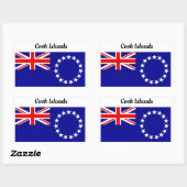 Cookeilanden Rechthoekige Sticker (Vel)