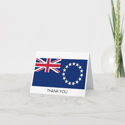 Cookeilanden vlag bedankkaart (Voorkant)