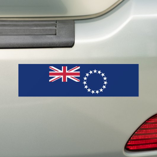 Cookeilanden vlag bumpersticker (Op auto)
