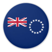 Cookeilanden vlag keramische knop (Voorkant)