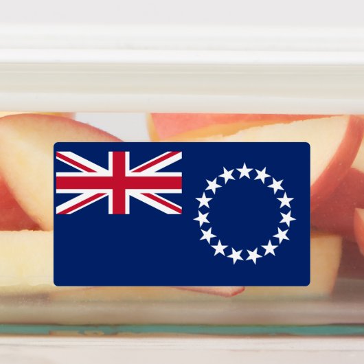 Cookeilanden vlag labels (Aangebracht)