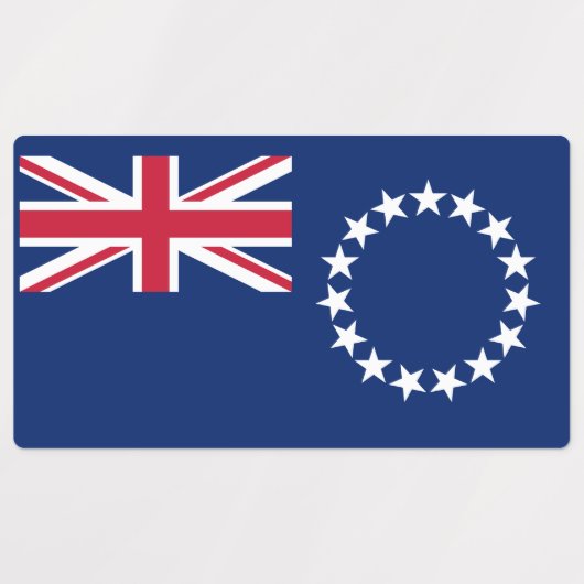 Cookeilanden vlag labels (Design 2)