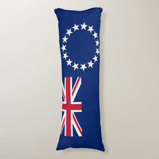 Cookeilanden vlag lichaamskussen (Voorkant Verticaal)