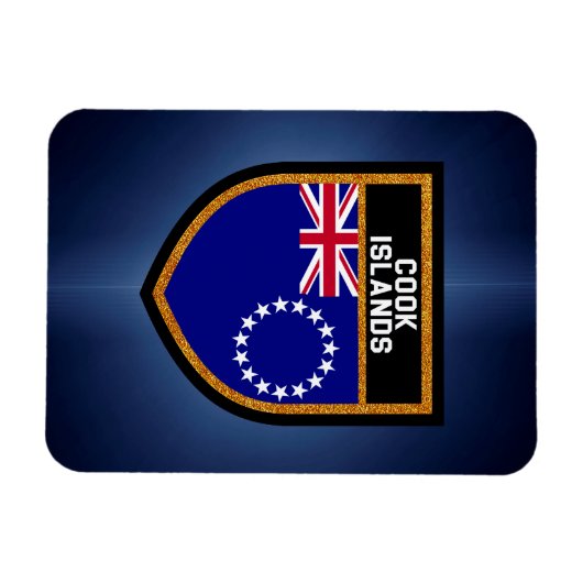 Cookeilanden vlag magneet (Horizontaal)