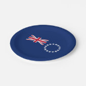 Cookeilanden vlag papieren bordje (Gekanteld)