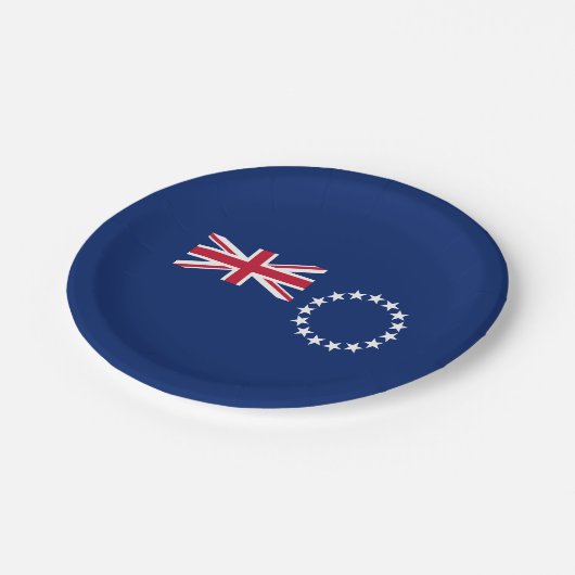 Cookeilanden vlag papieren bordje (Gekanteld)