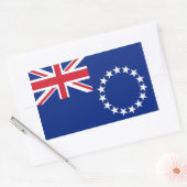 Cookeilanden vlag rechthoekige sticker (Envelop)
