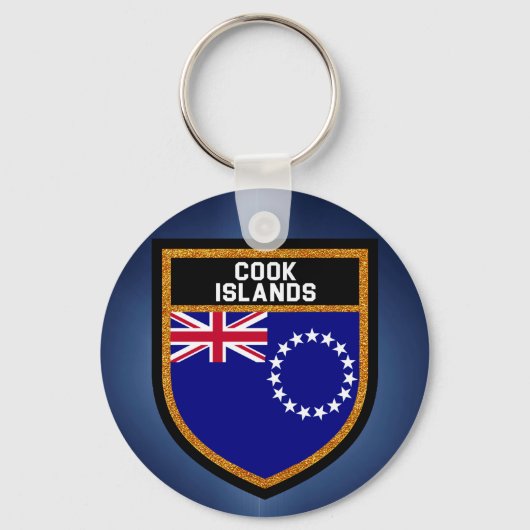 Cookeilanden vlag sleutelhanger (Voorkant)