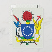 Cookeilanden wapendeklaag briefkaart (Voorkant / Achterkant)