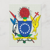 Cookeilanden wapendeklaag briefkaart (Voorkant)